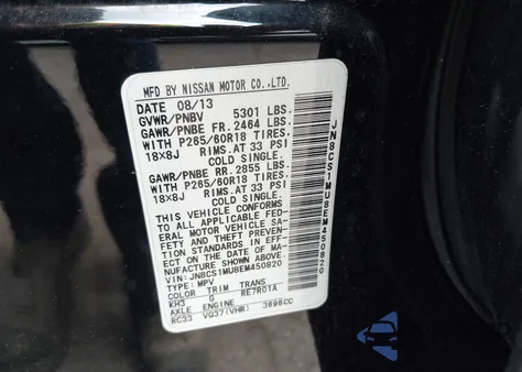 2014 Infiniti Qx70 from USA, damaged, VIN JN8CS1MU8EM450820